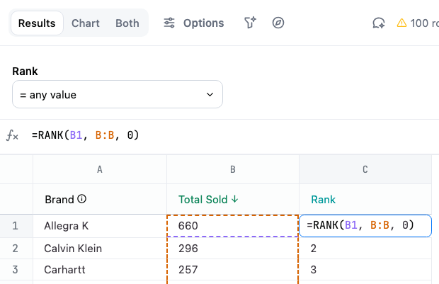 Filter dashboard charts with calculated fields - Omni Docs