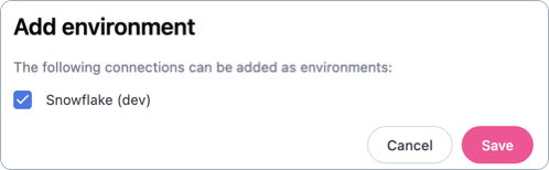 Add database environment
