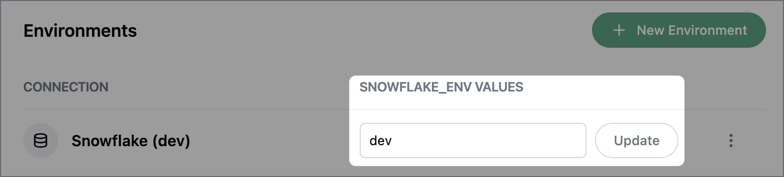 Define connection variable