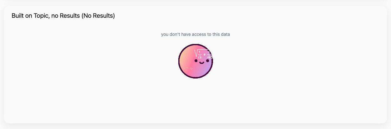 Custom message within a dashboard tile