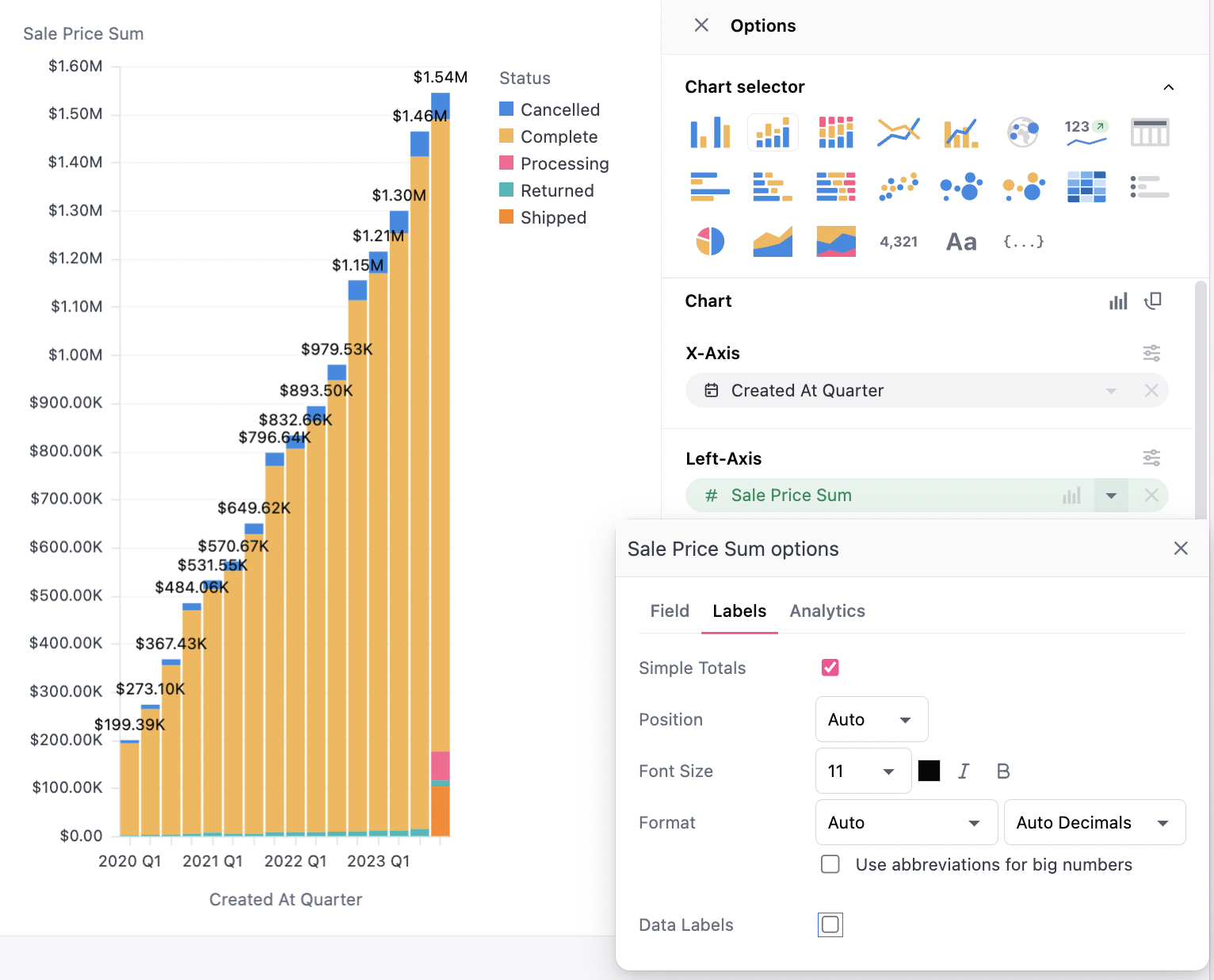 Bar charts - Omni Docs