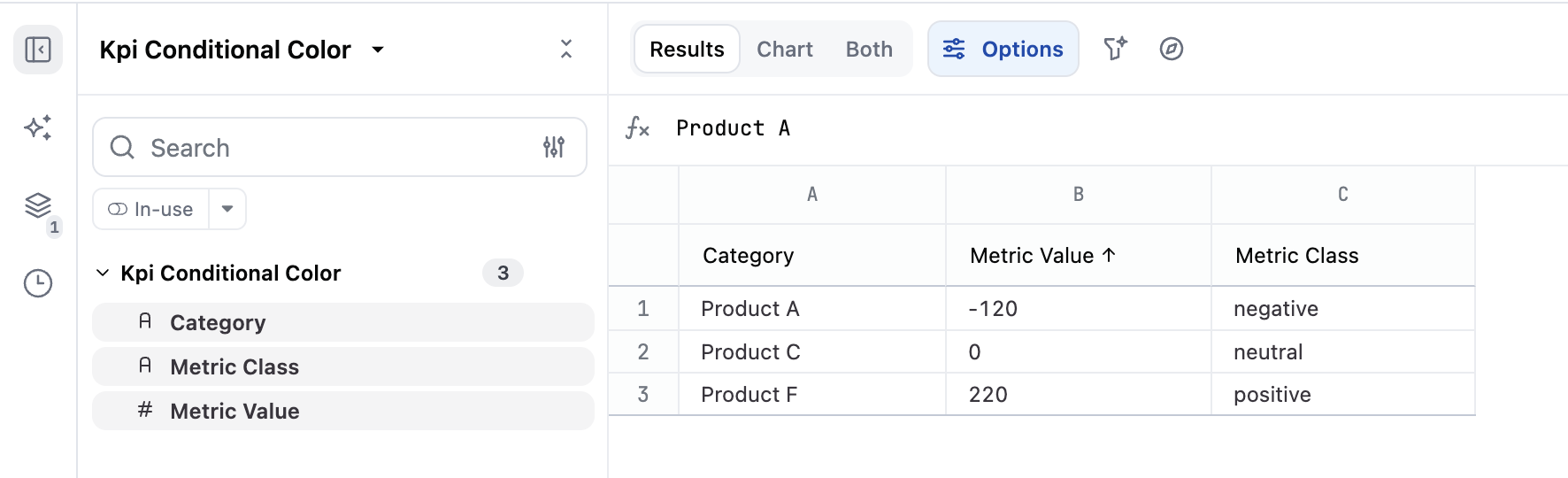 Conditional values in workbook query results