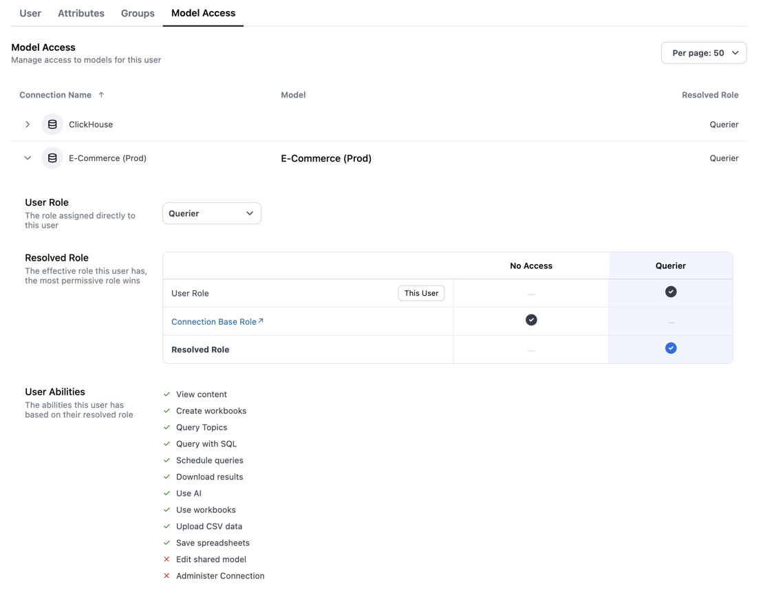 Managing a user's settings - Omni Docs
