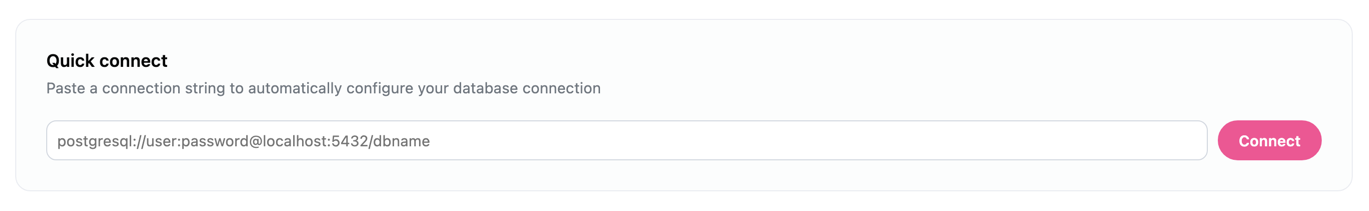 Creating quick database connections with connection strings - Omni Docs