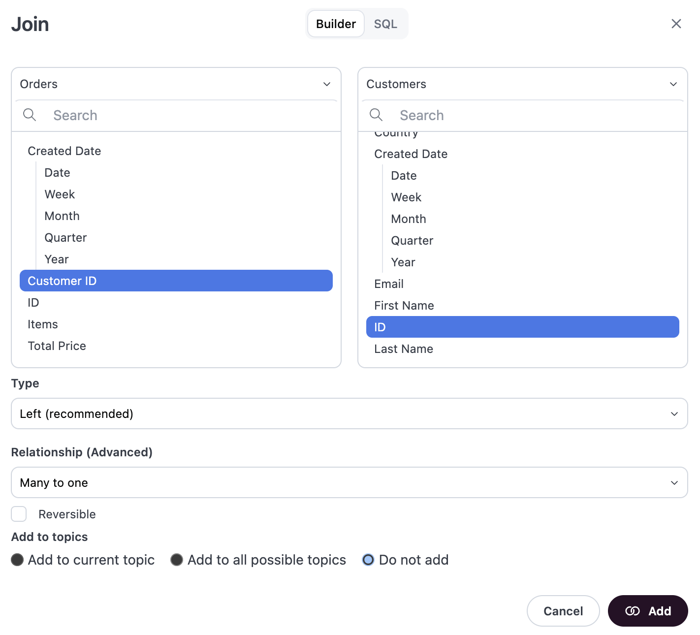 Creating table joins - Omni Docs