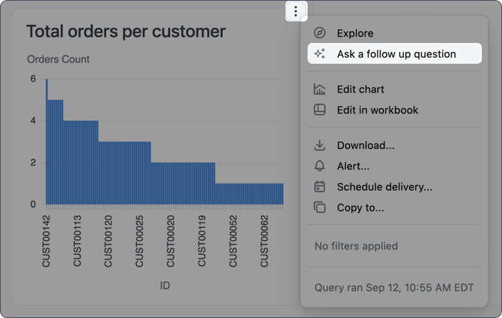 Add a specific chart option in the Dashboard Assistant