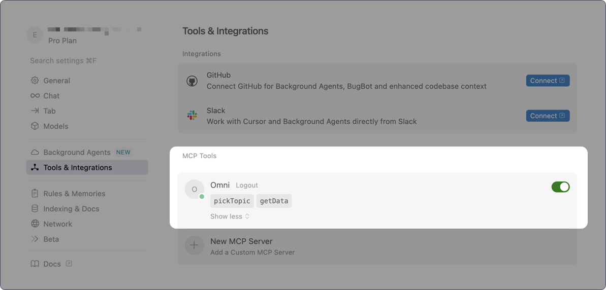 Cursor MCP Server status