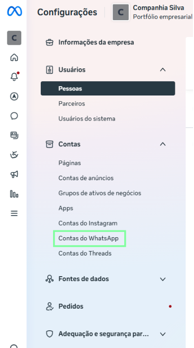 Contas do WhatsApp