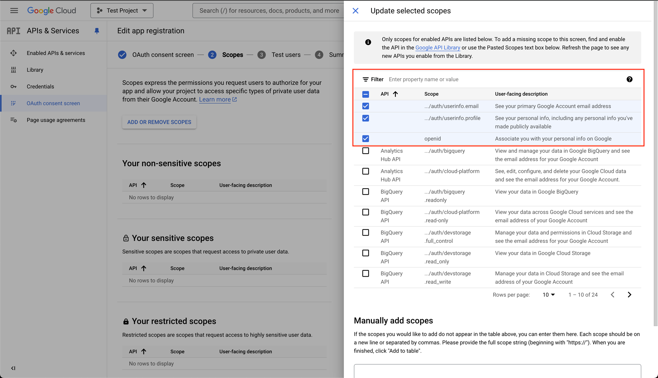 Add permission scope 2