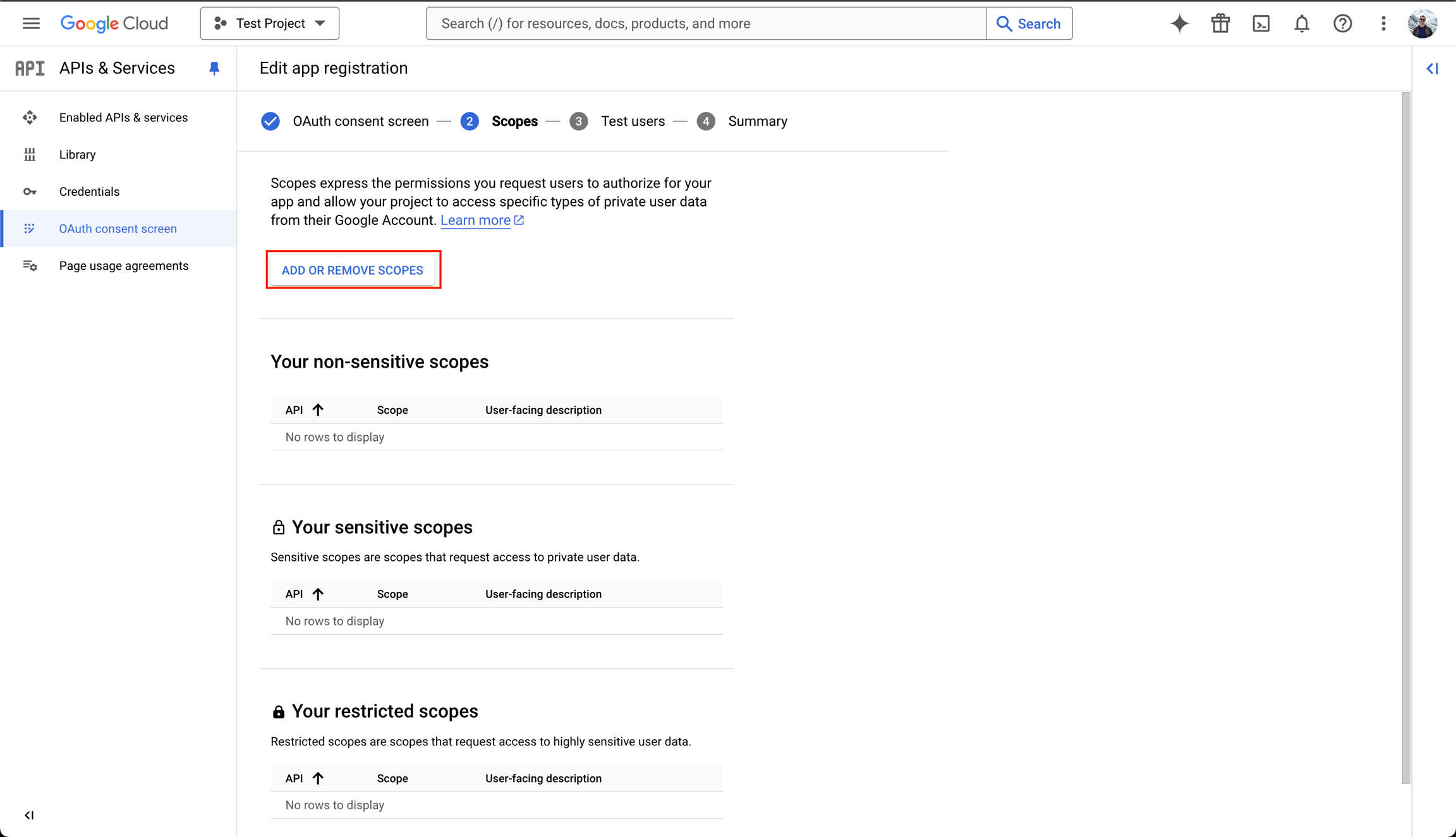 Add permission scope