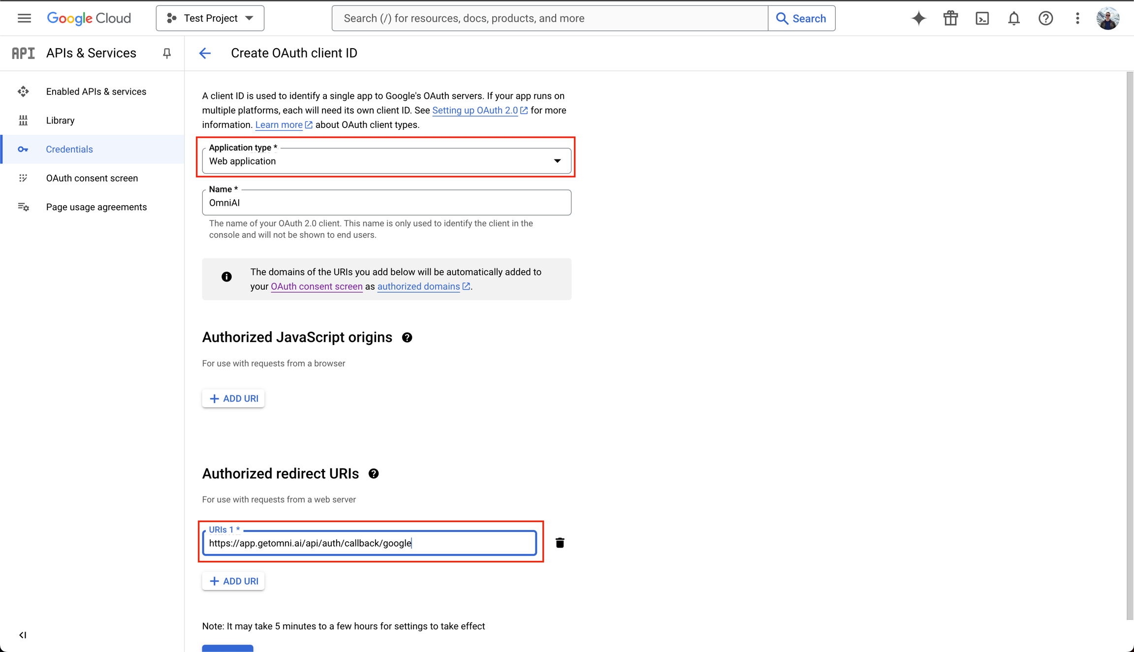 Create a new oauth client 2