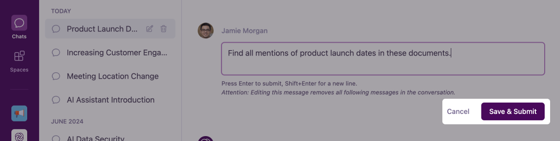 Save and Cancel Buttons
