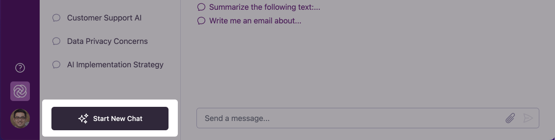 Start New Chat Button
