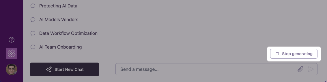 Stop Generating Button Example