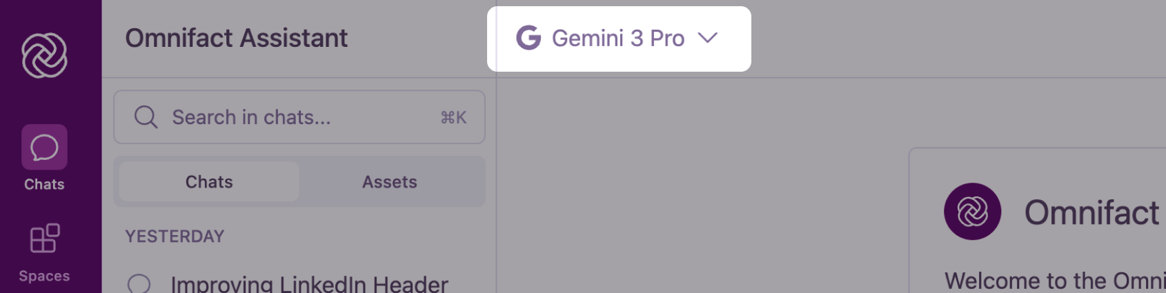 Das Dropdown-Menü zur Modellauswahl in der Chat-Oberfläche