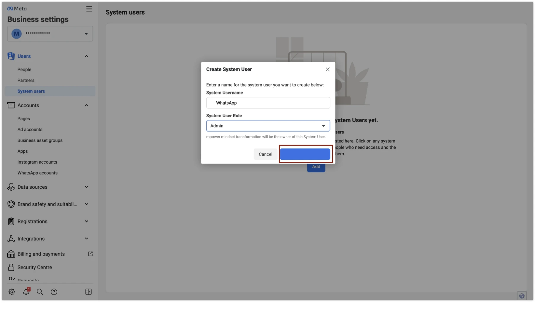 226 Assign System User To Whatsapp Account OmnifitAI 3 Pn