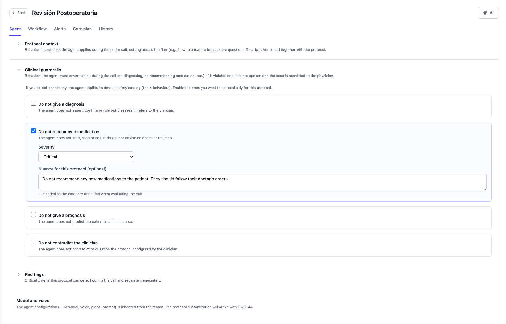 Editor de guardrails