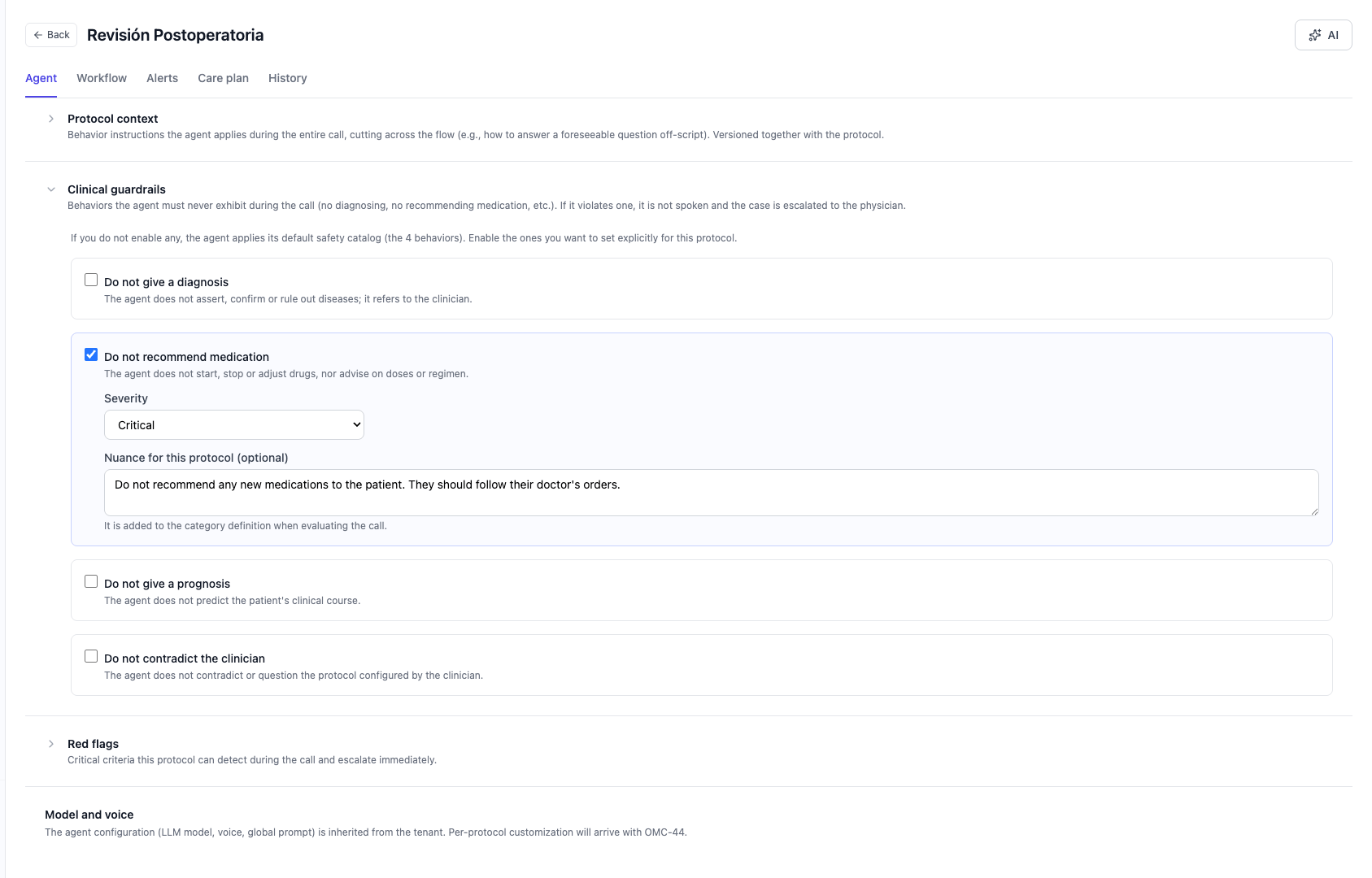 Editor de guardrails