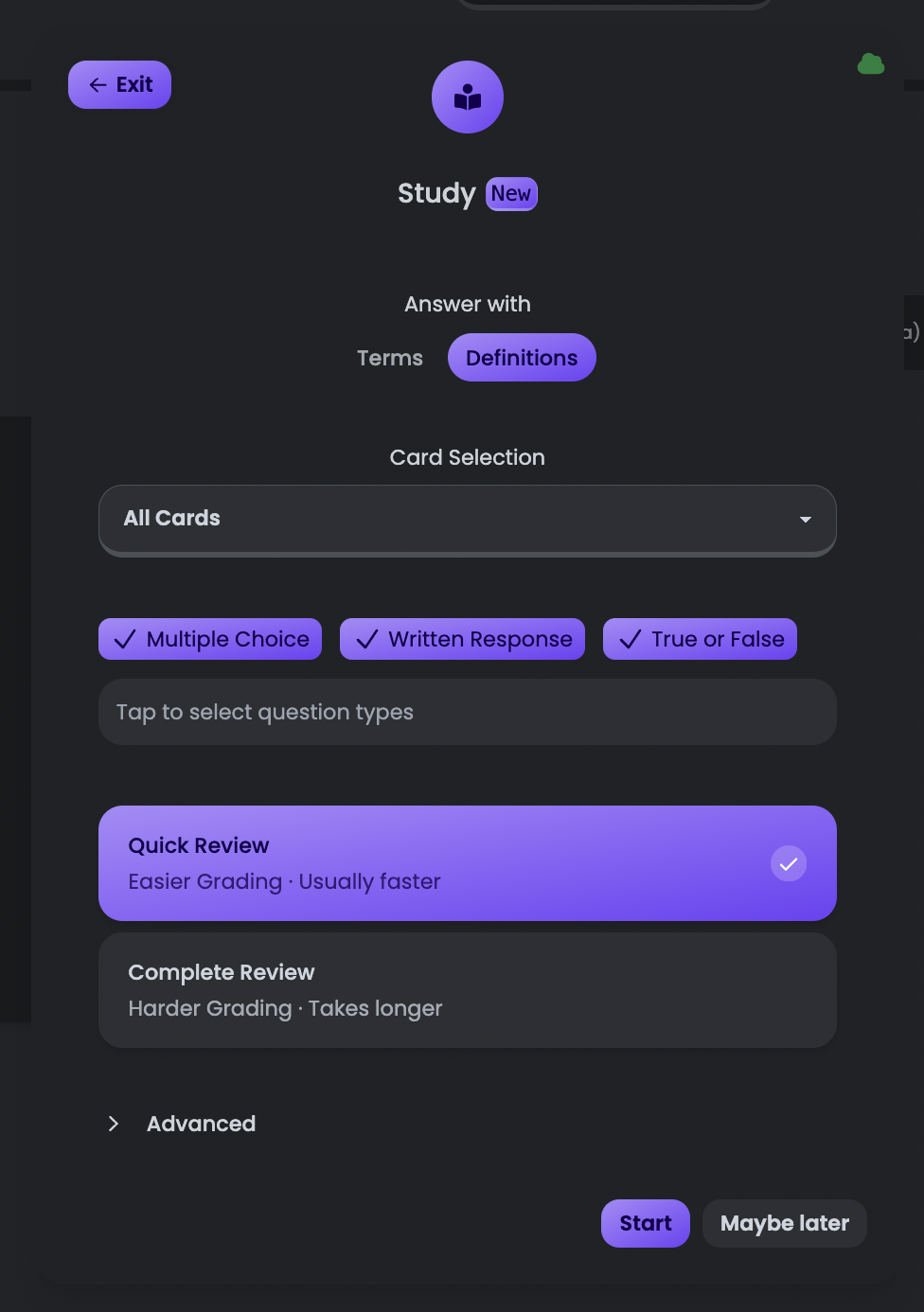 Initial Settings and Options