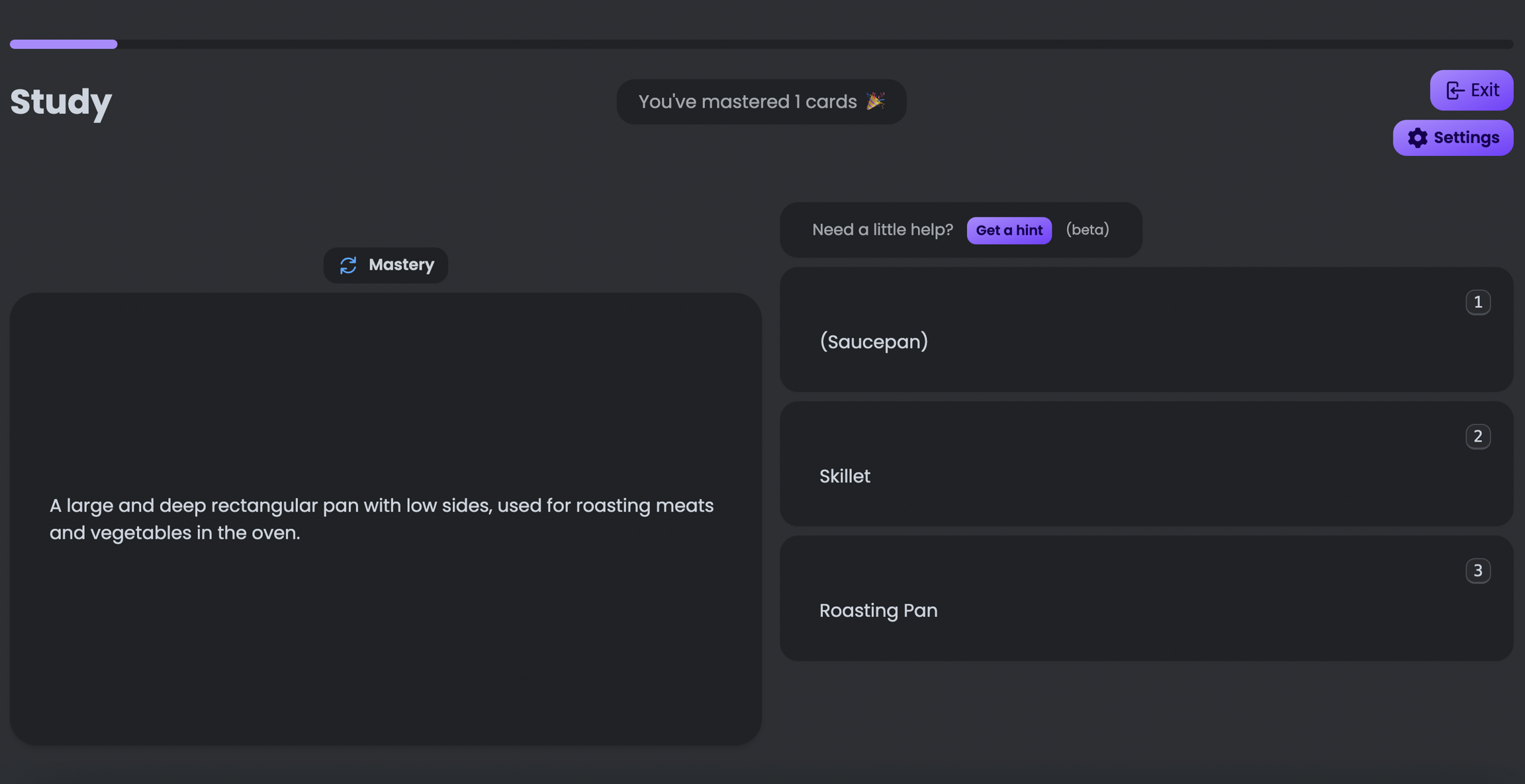 Study Mode - OmniSets Docs