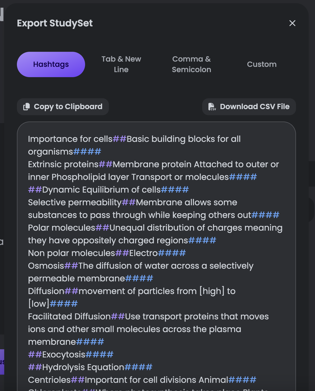 Exporting - OmniSets Docs