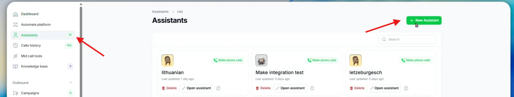 Criando um novo assistente de IA para Google Sheets
