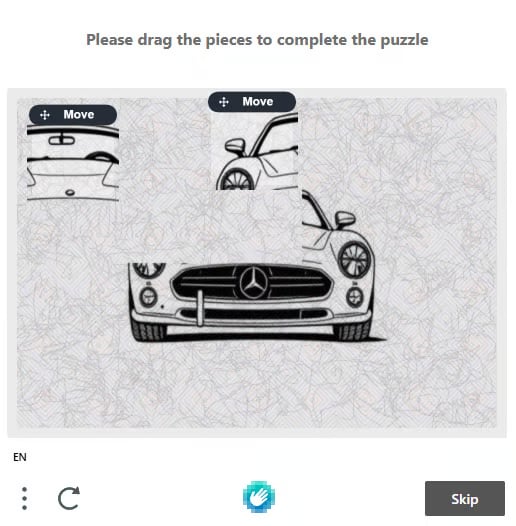 hCaptcha drag canvas puzzle
