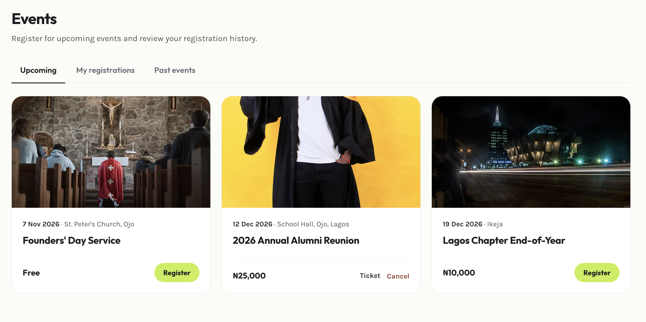Member events