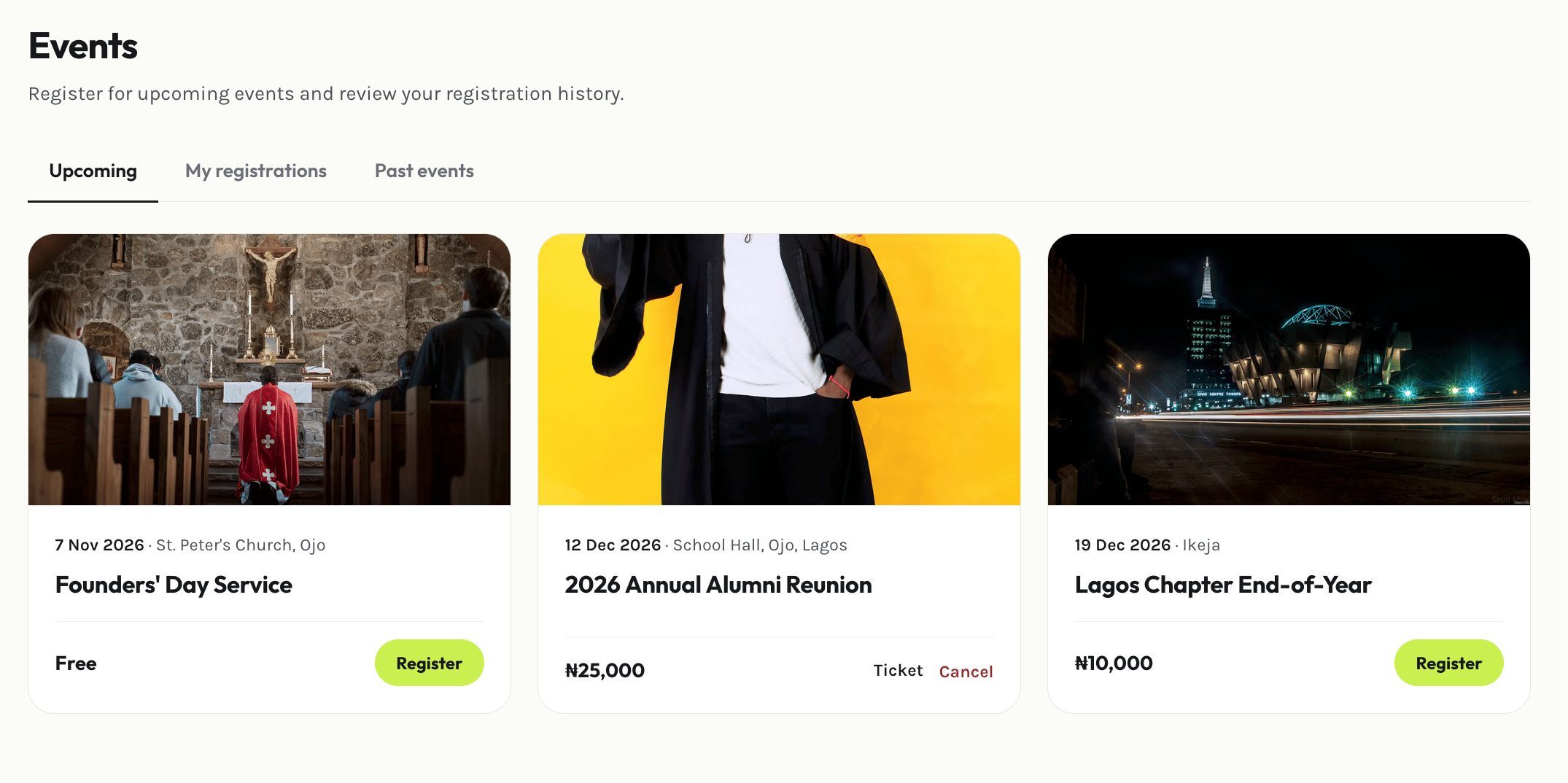 Member events
