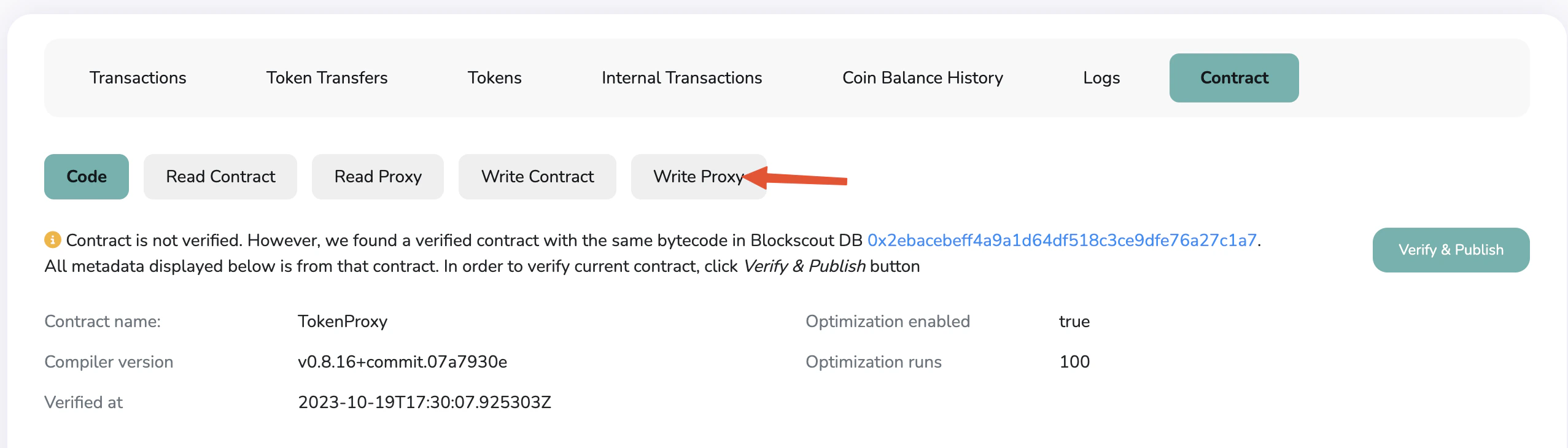 Click on Write Proxy
