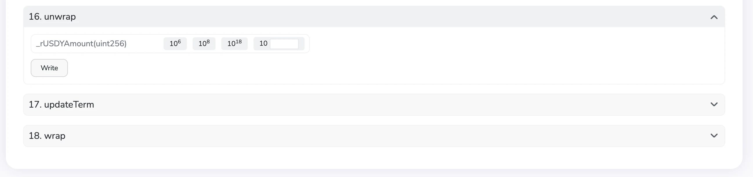 Scroll down to identify the 'unwrap' function