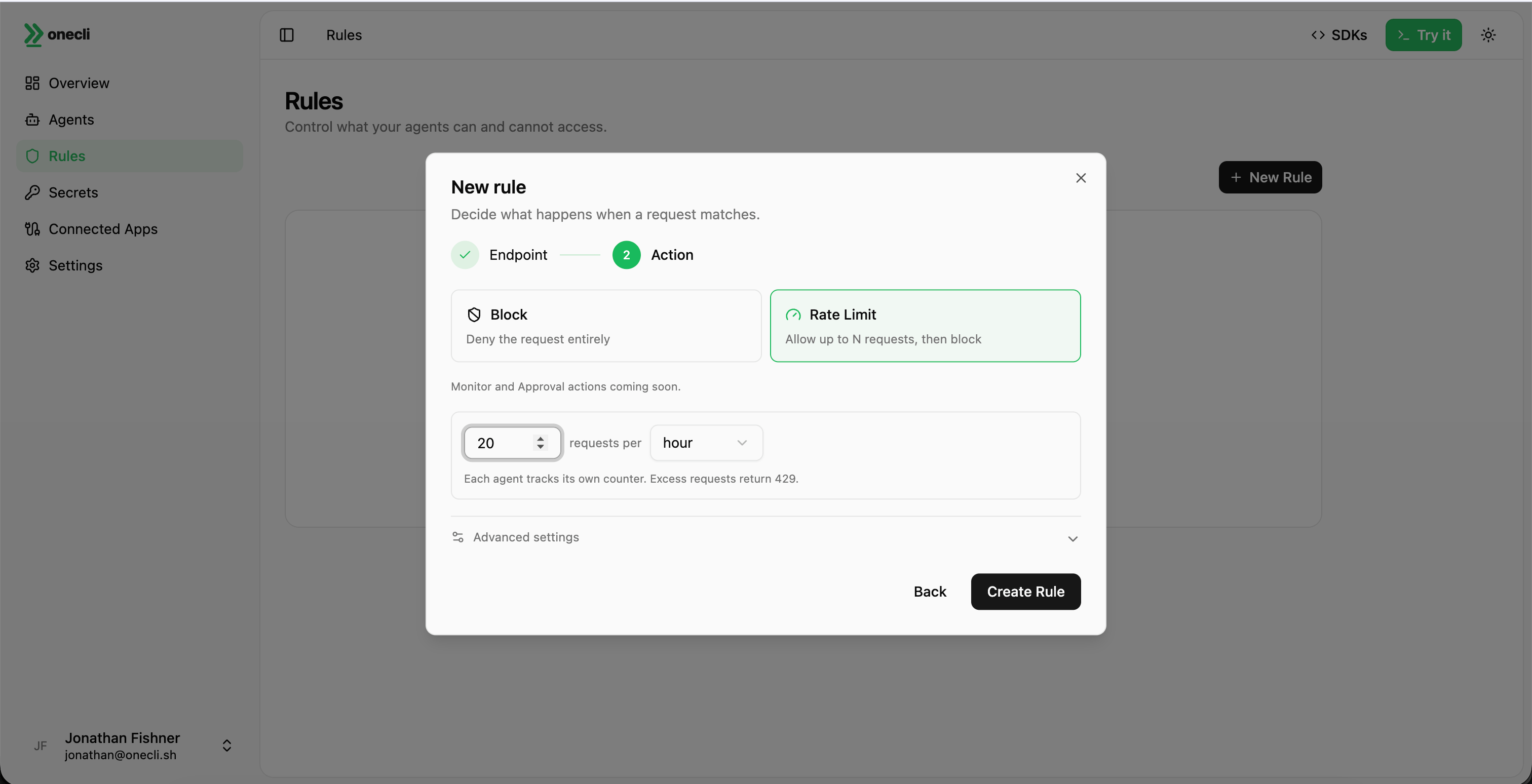 New rule - Action step