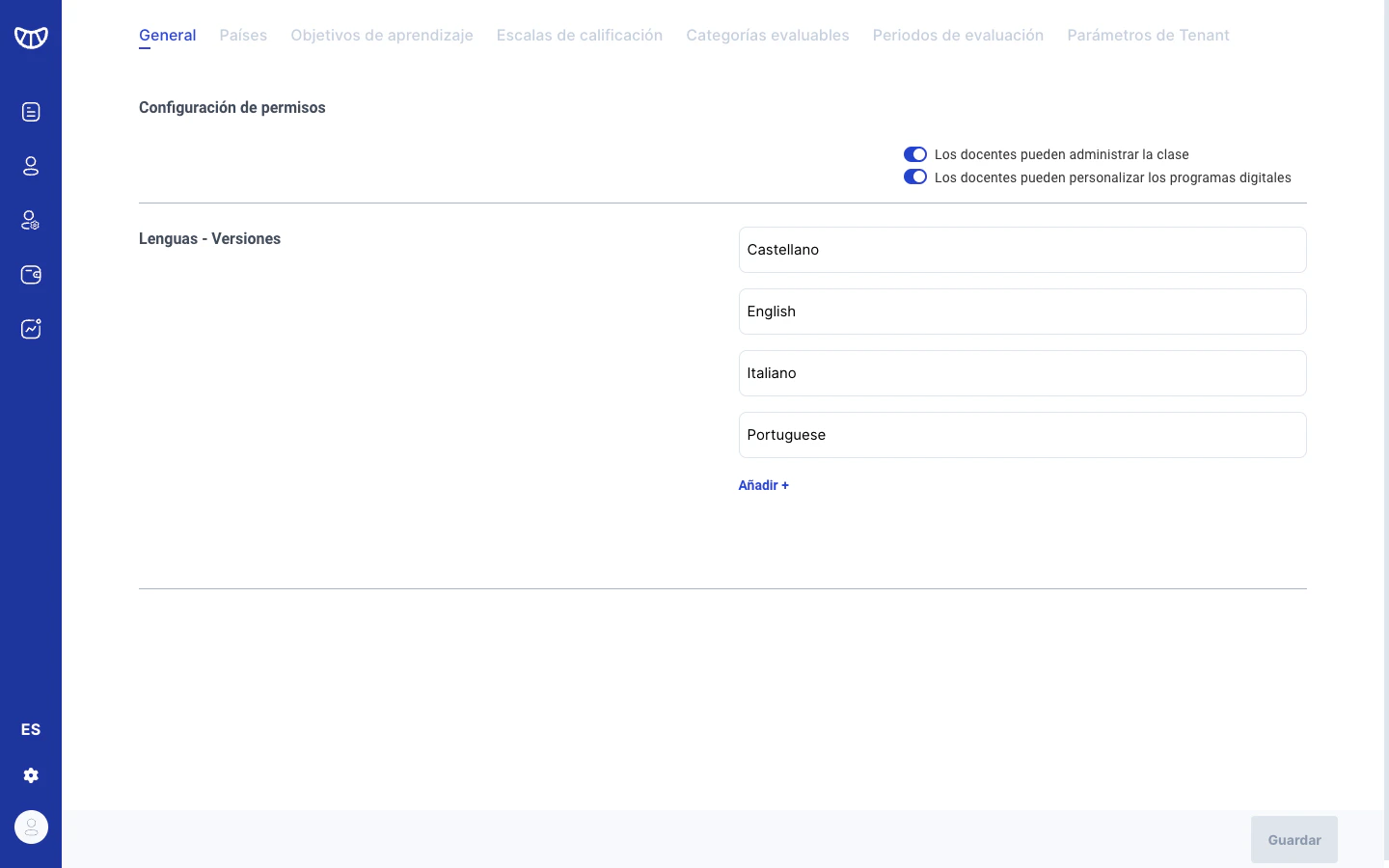 Configuración general