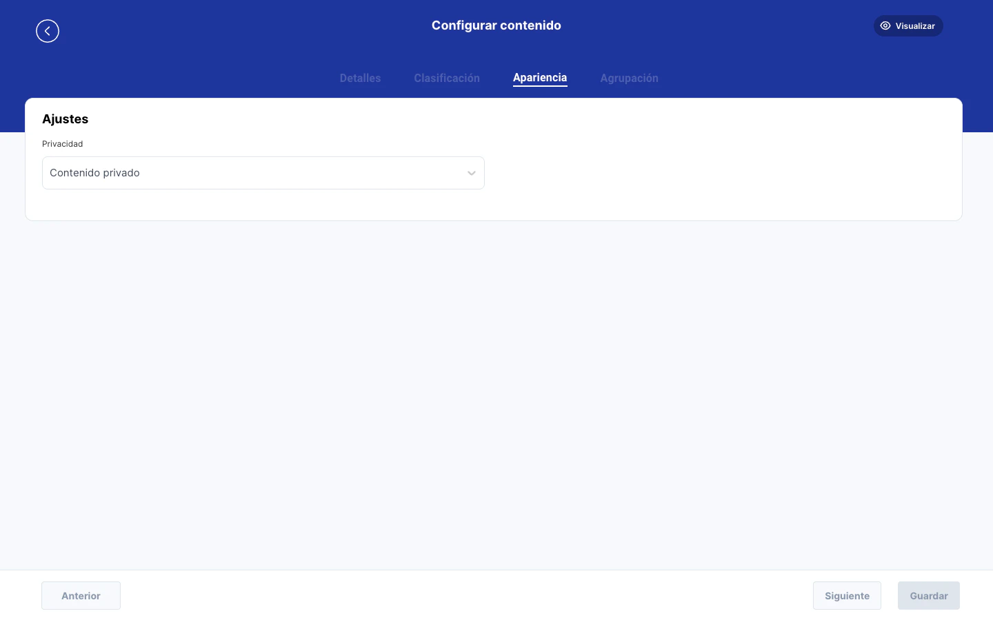Paso de apariencia simplificado para video