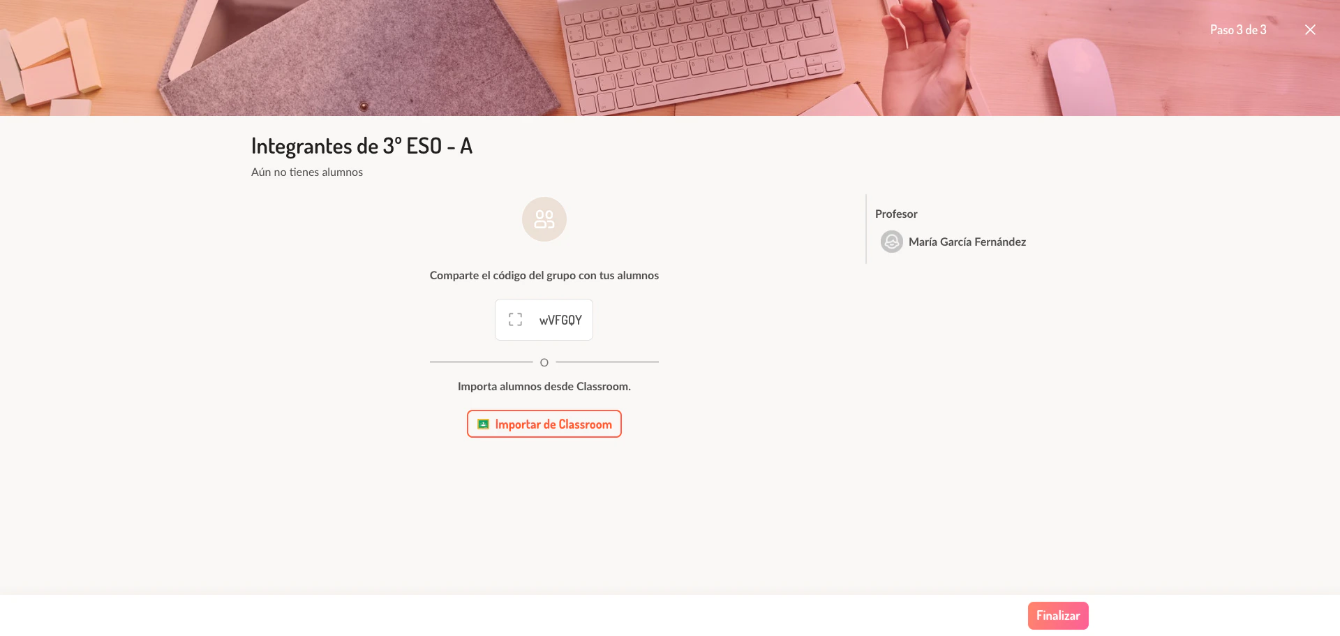 Gestión de integrantes