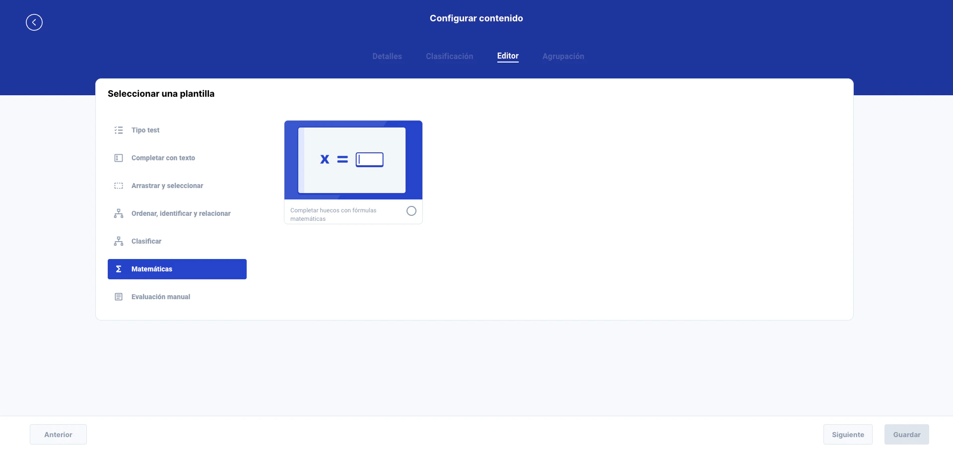 Plantilla de la categoría Matemáticas