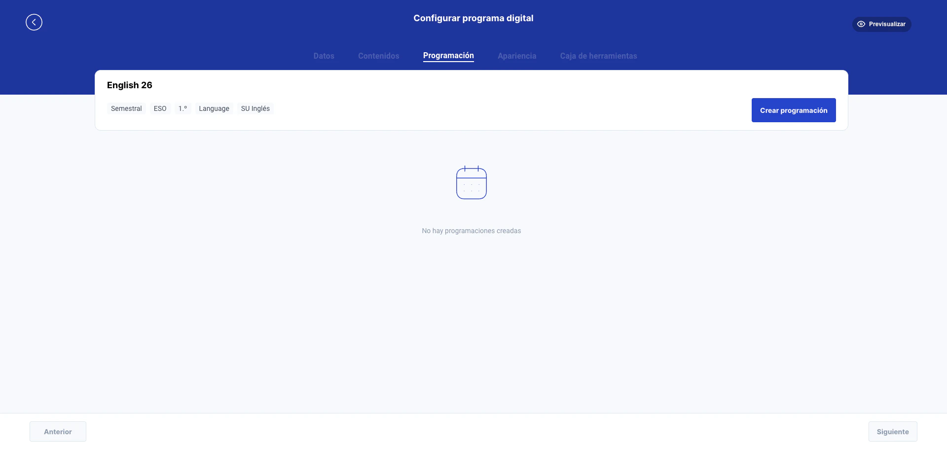 Programación vacía