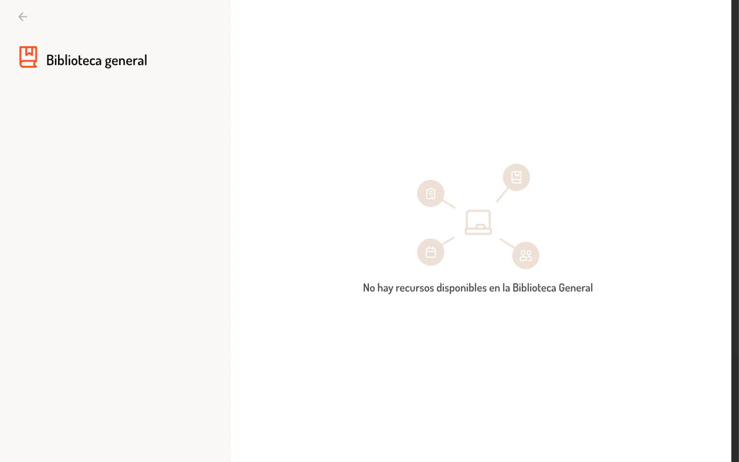 Biblioteca General - Estado vacío