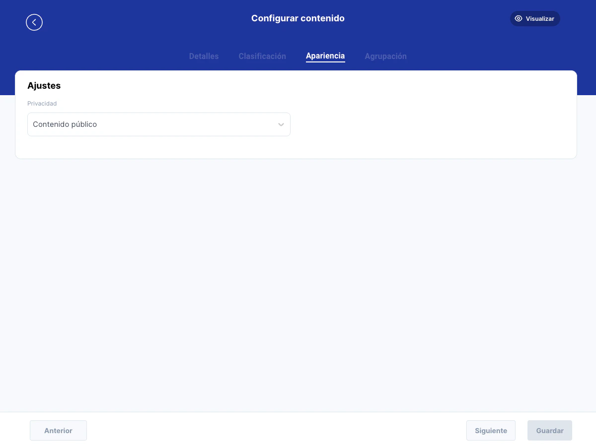 Paso de Apariencia básico