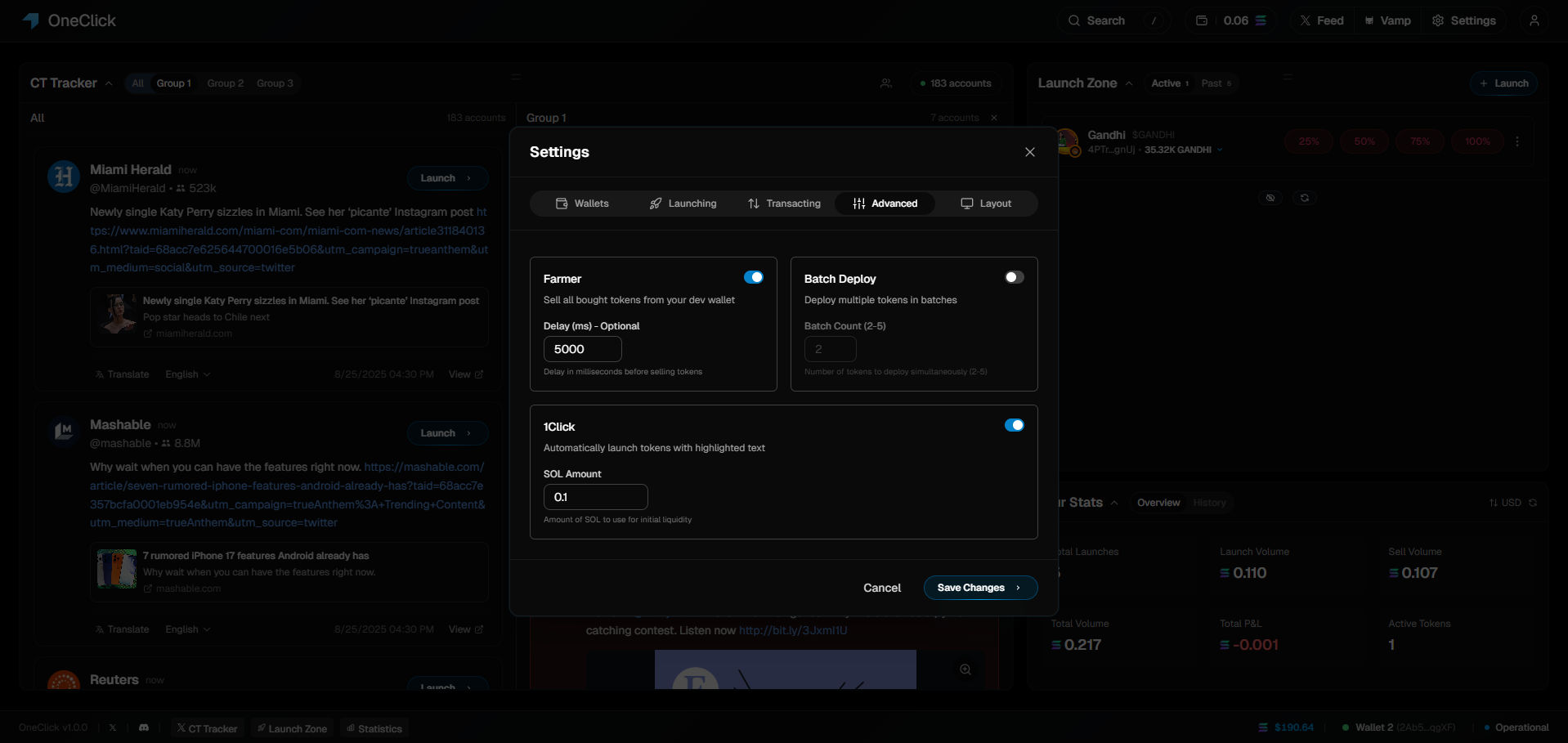 Advanced Configuration Interface