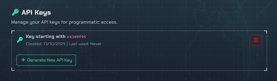 Generate API Key