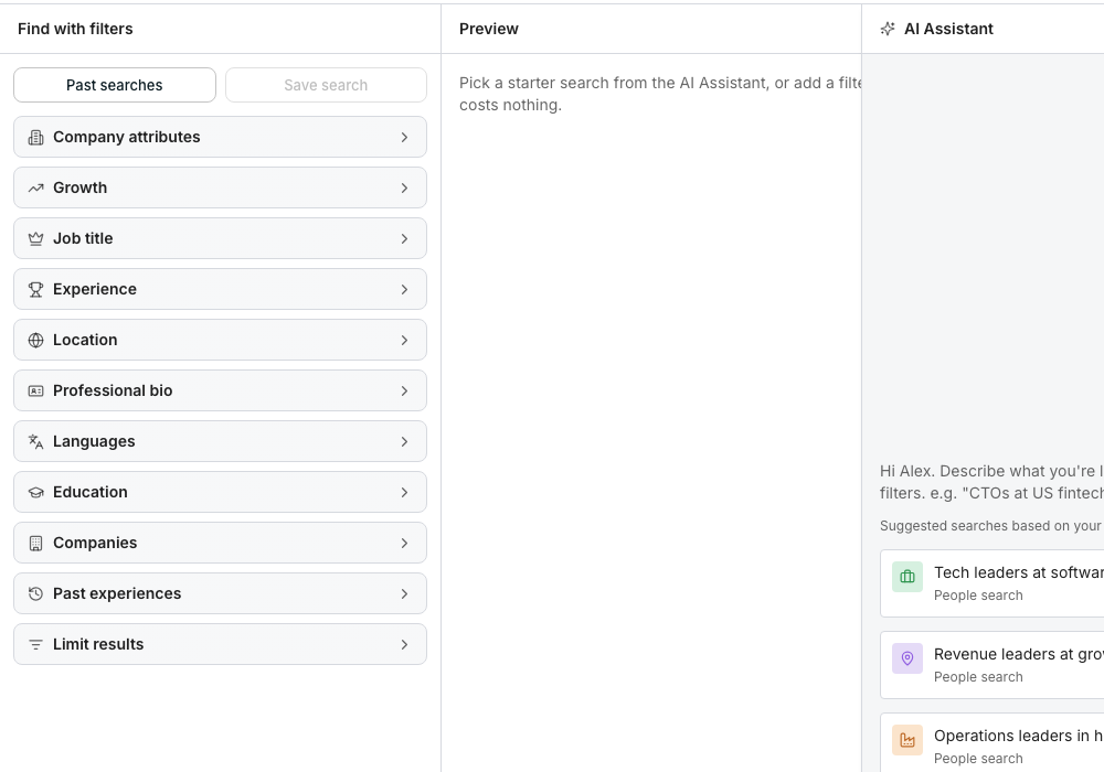 A panel titled Enrich these rows listing four checkbox options, each with a price per row beside it, above a summary of what the table will cost and a Create table button.