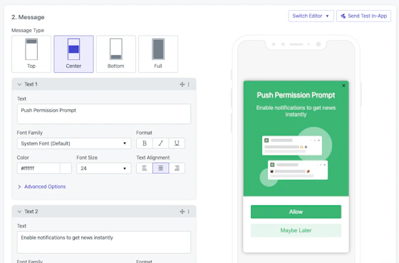 Mobile push setup - OneSignal