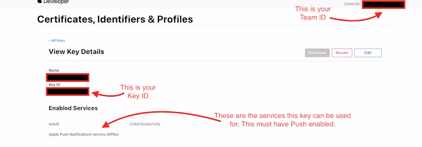 iOS p8 token-based connection to APNs - OneSignal