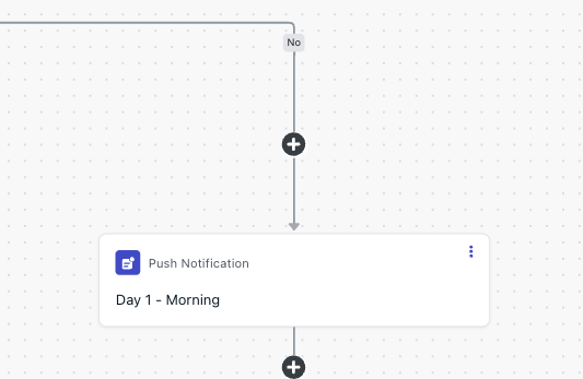 A 'Day 1 - Morning' push notification