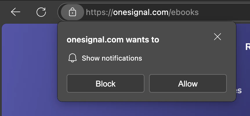 Edge native permission prompt for trusted sites