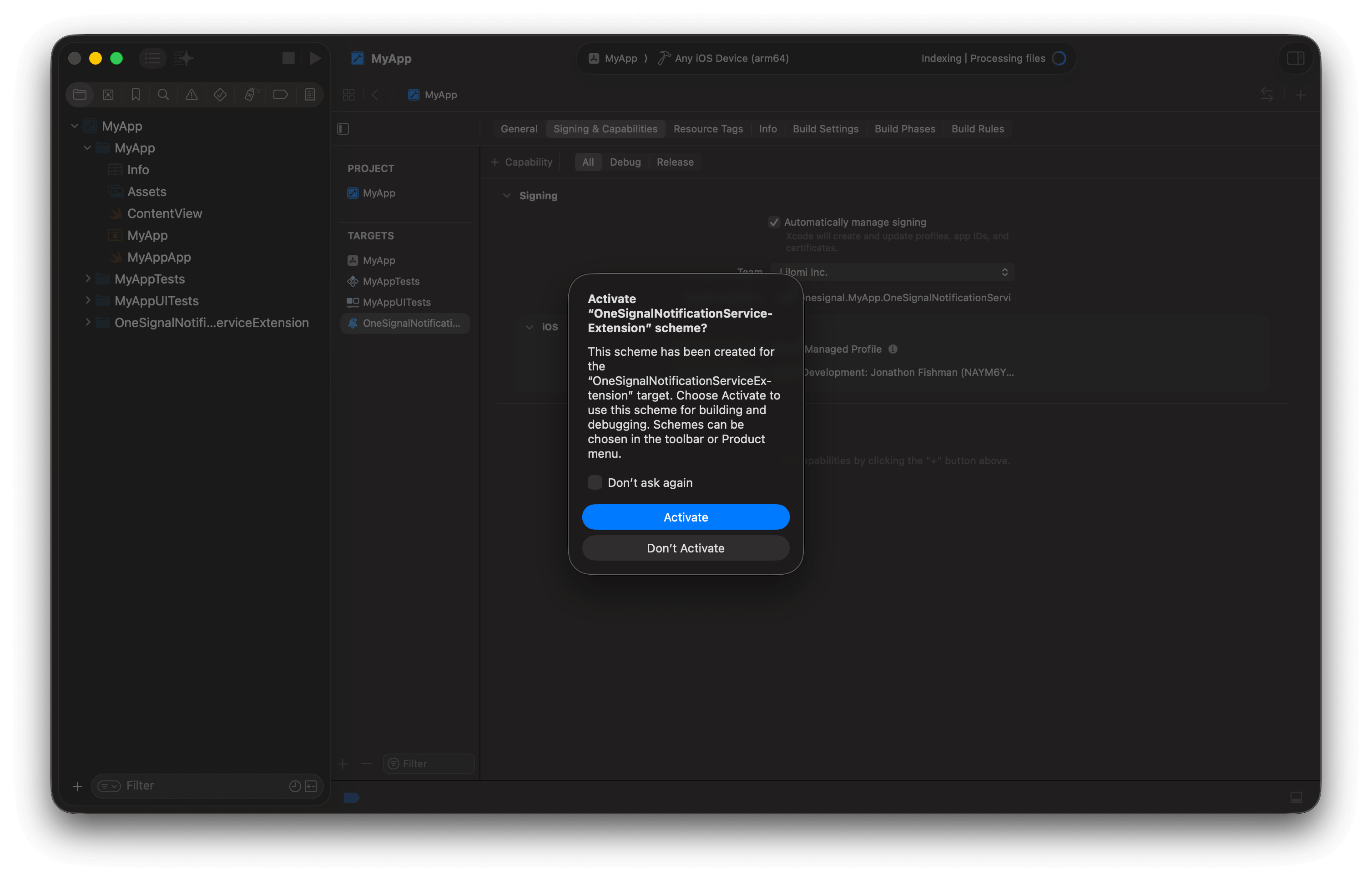 iOS SDK setup - OneSignal