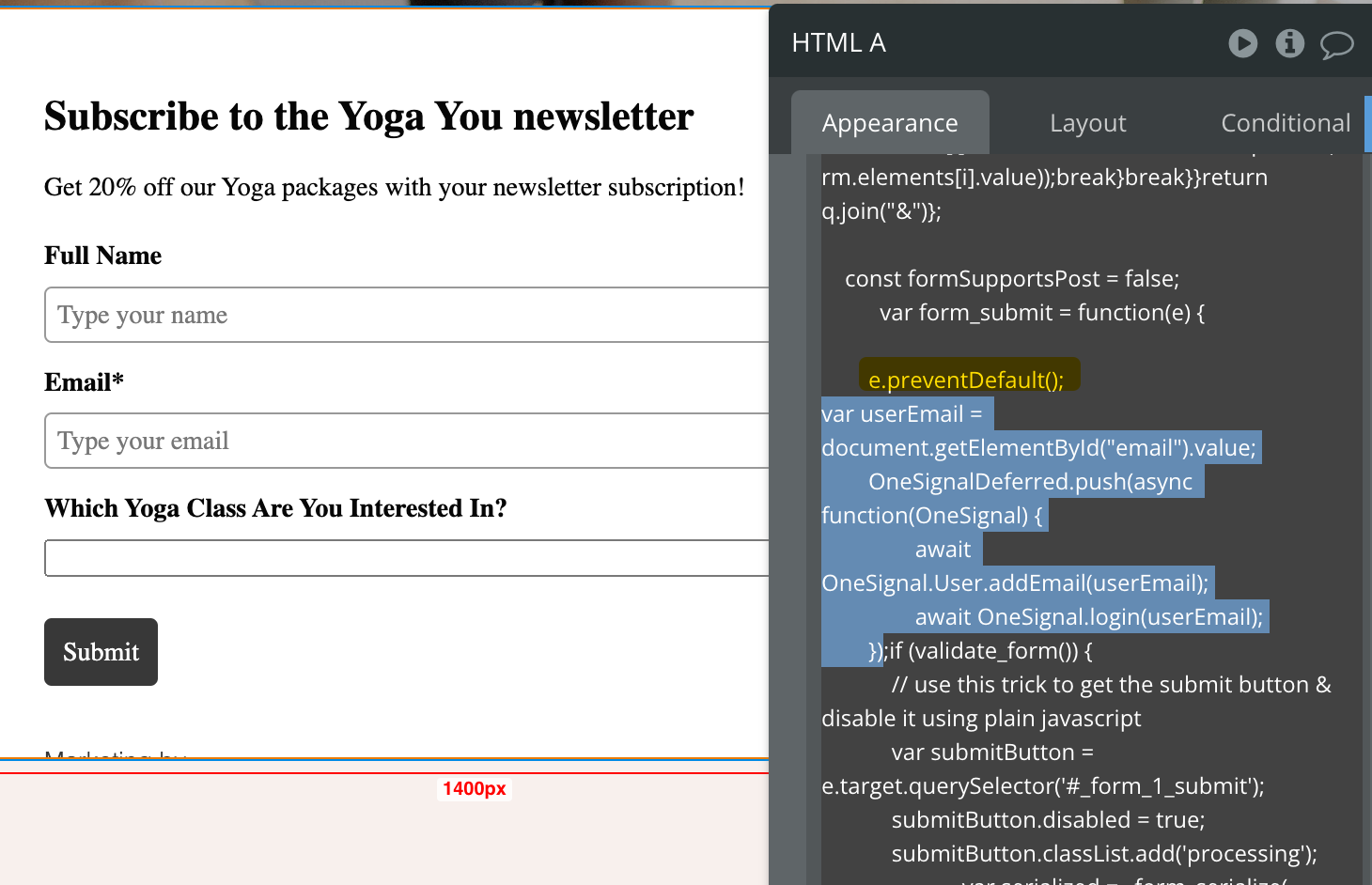 ActiveCampaign Form Integration