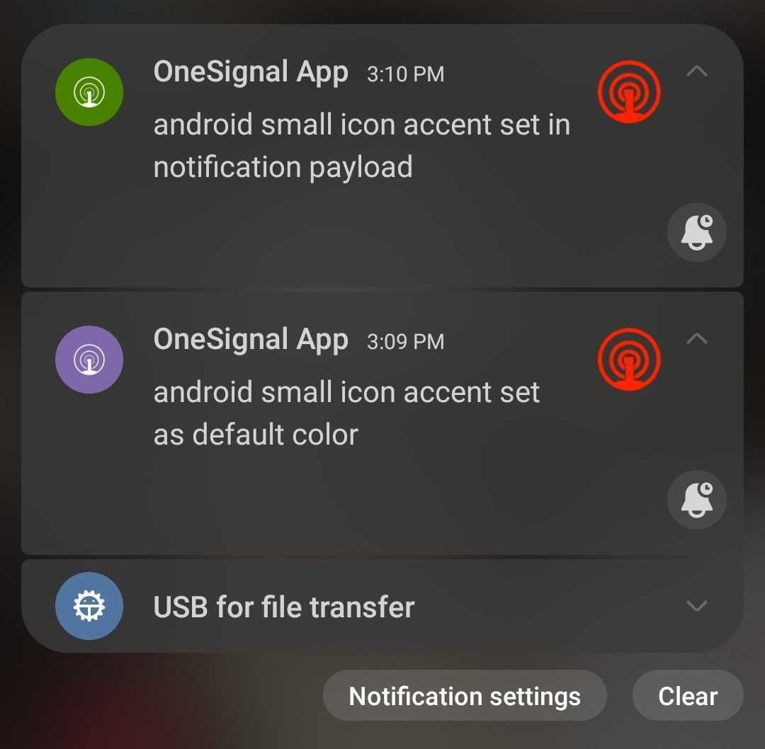 Phone Notification Api Notification icons - OneSignal