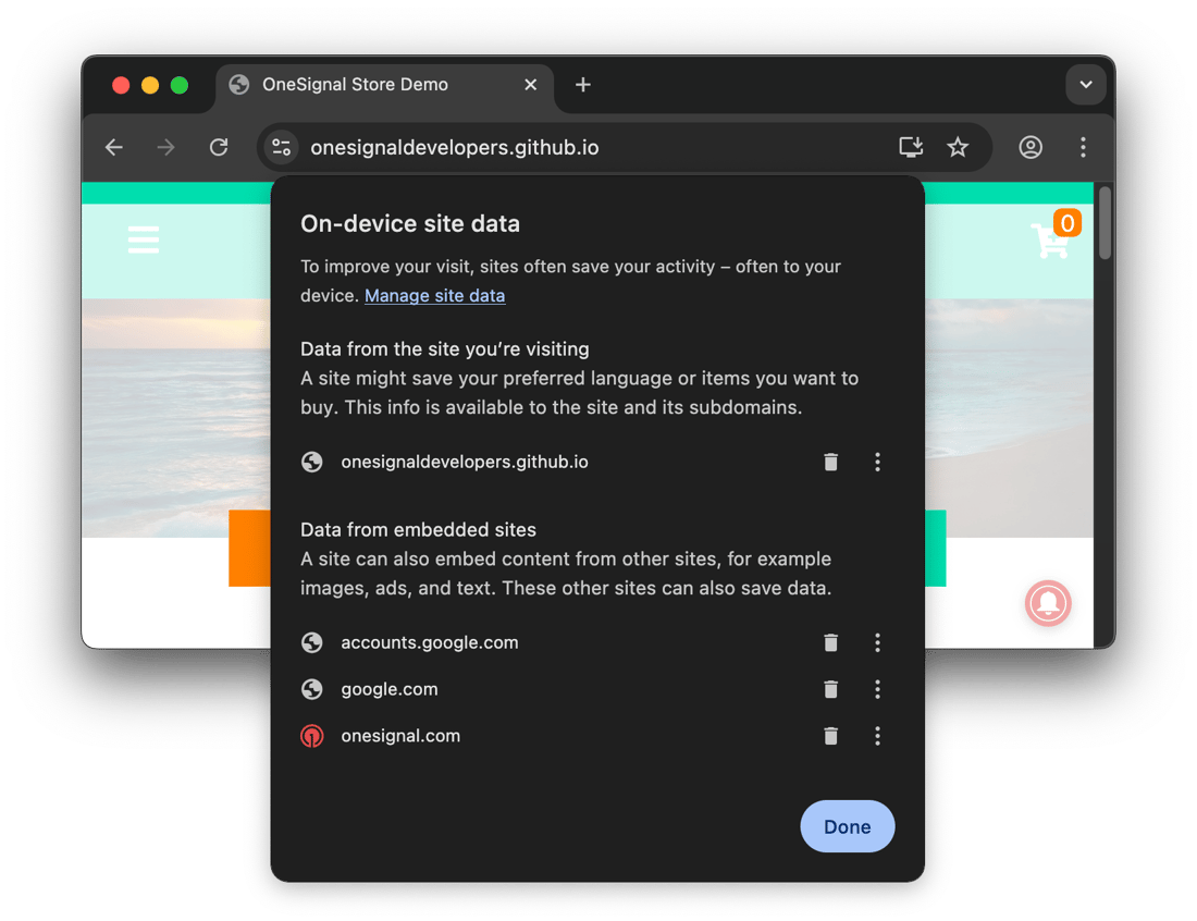 Signal Browser Web push browser behavior - OneSignal